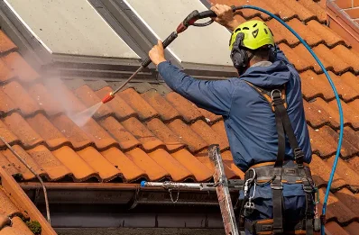 Démoussage et hydrofuge de toiture à Roumégoux